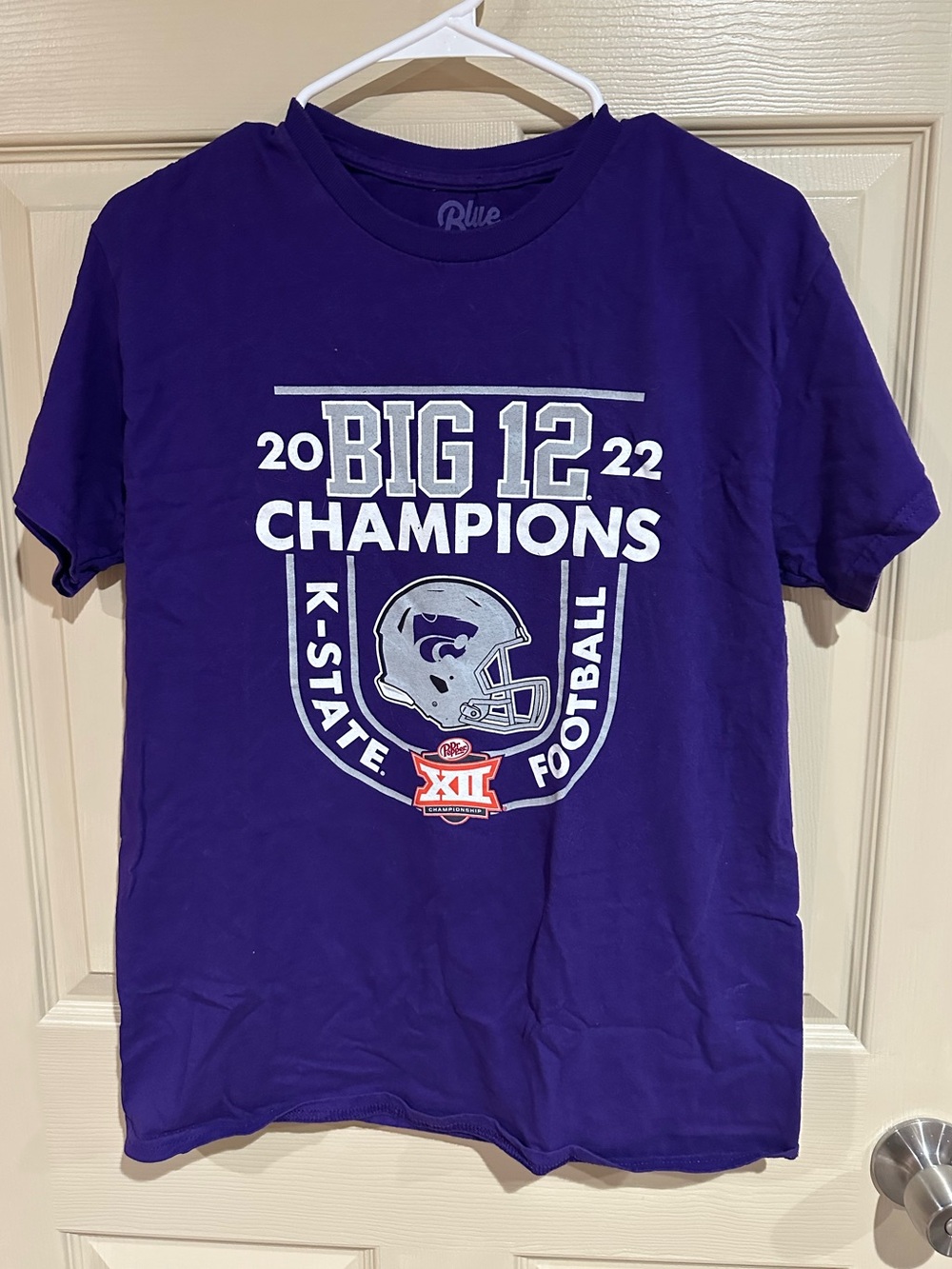 Blue 84 K-State Football Big 12 Champions Purple Crewneck Tee